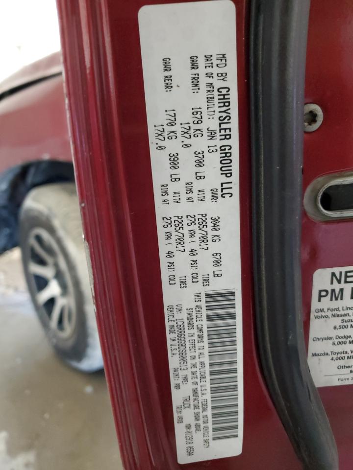 2013 Ram 1500 Slt VIN: 1C6RR6GG8DS600513 Lot: 90948495