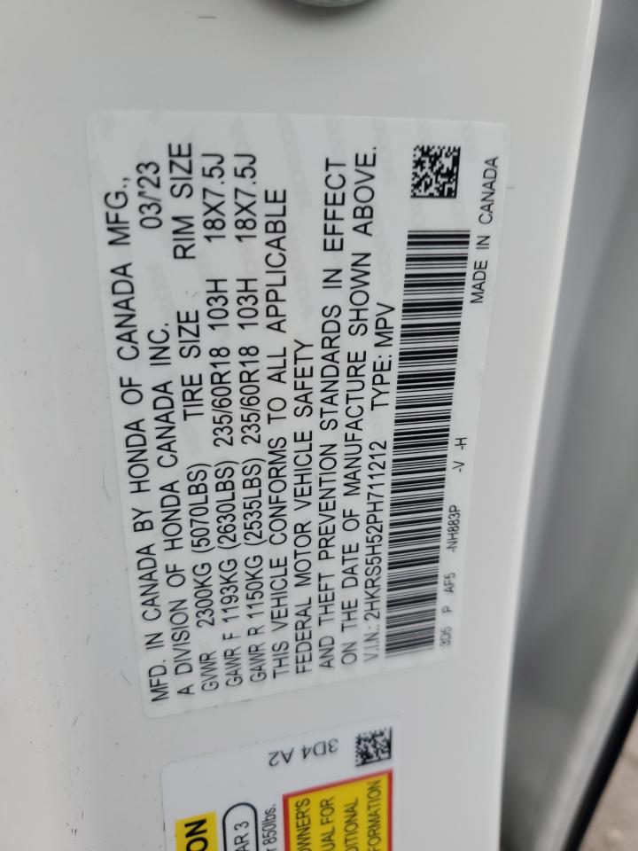 2023 Honda Cr-V Sport VIN: 2HKRS5H52PH711212 Lot: 82452345