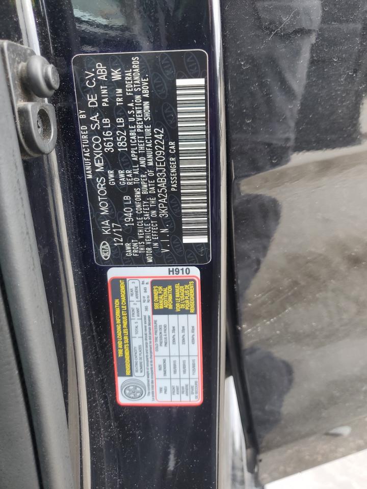 2018 Kia Rio Lx VIN: 3KPA25AB3JE092242 Lot: 85527515