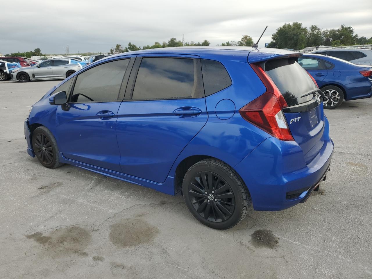2018 Honda Fit Sport blue null gas 3HGGK5H60JM730733 photo #3