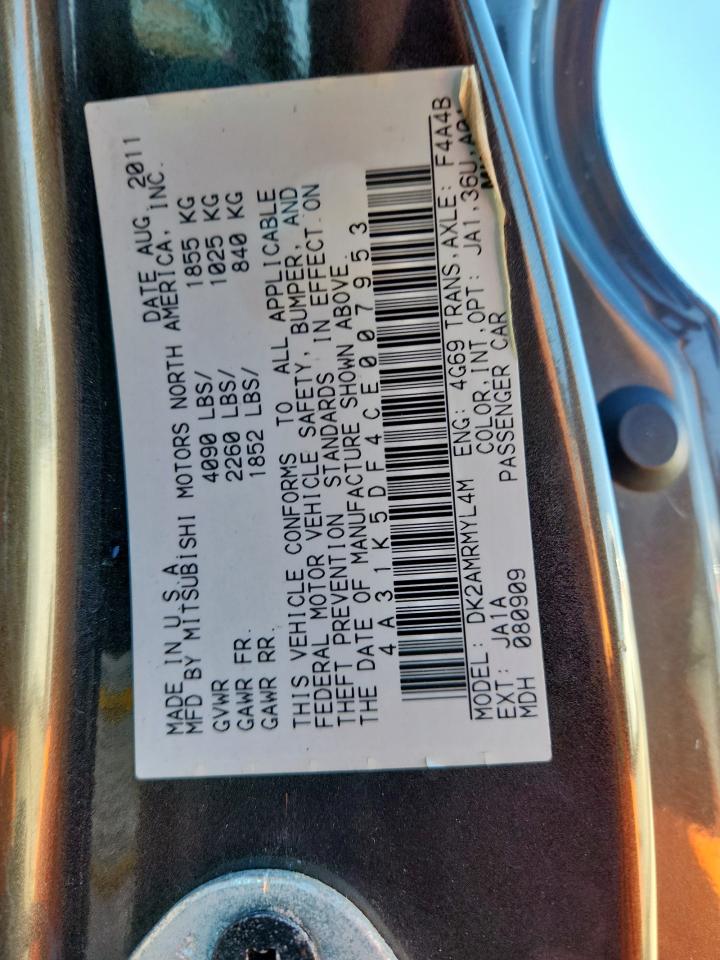 2012 Mitsubishi Eclipse Gs Sport VIN: 4A31K5DF4CE007953 Lot: 85124275