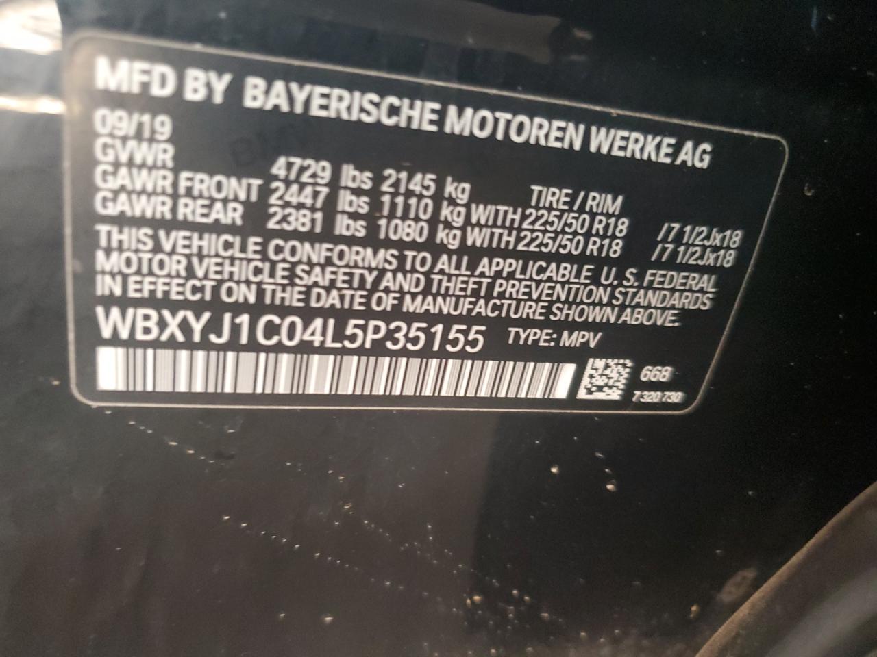 Фото: WBXYJ1C04L5P35155