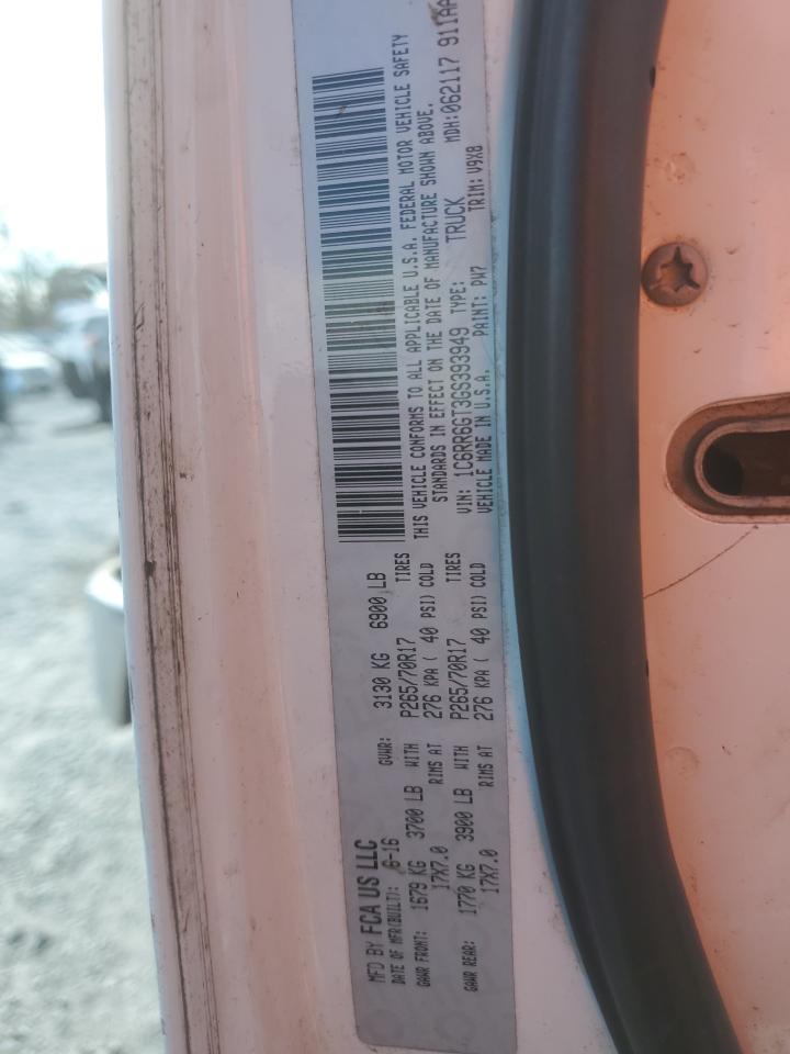 2016 Ram 1500 Slt VIN: 1C6RR6GT3GS393949 Lot: 90689495