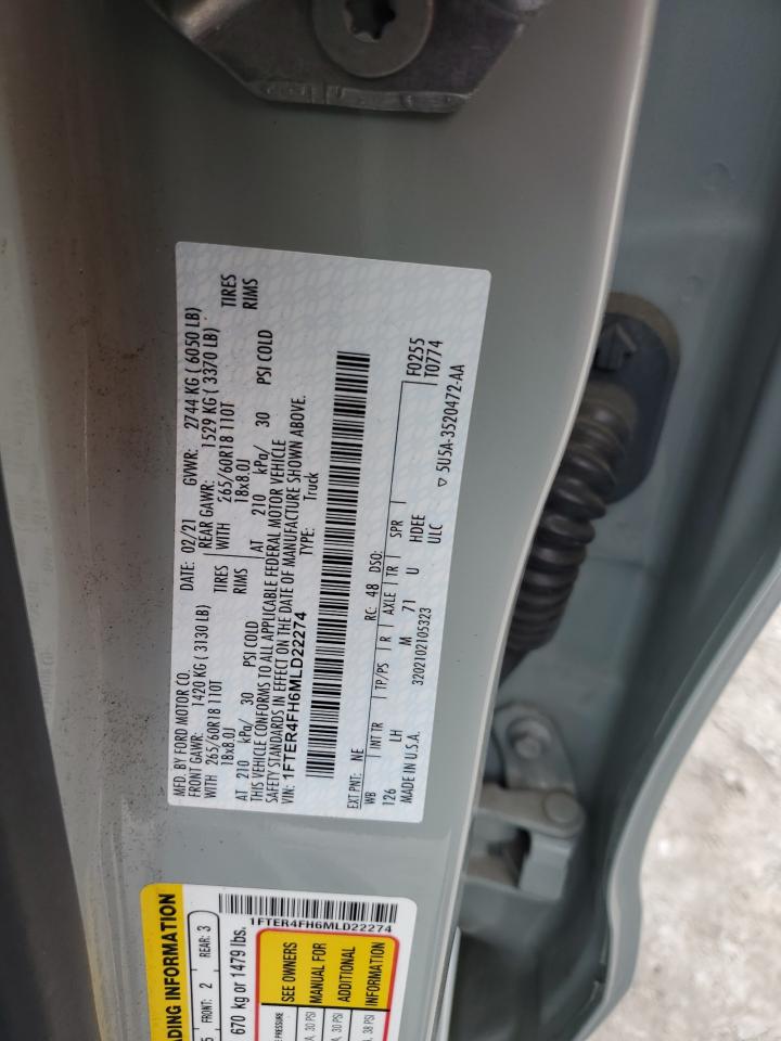 2021 Ford Ranger Xl VIN: 1FTER4FH6MLD22274 Lot: 81939385