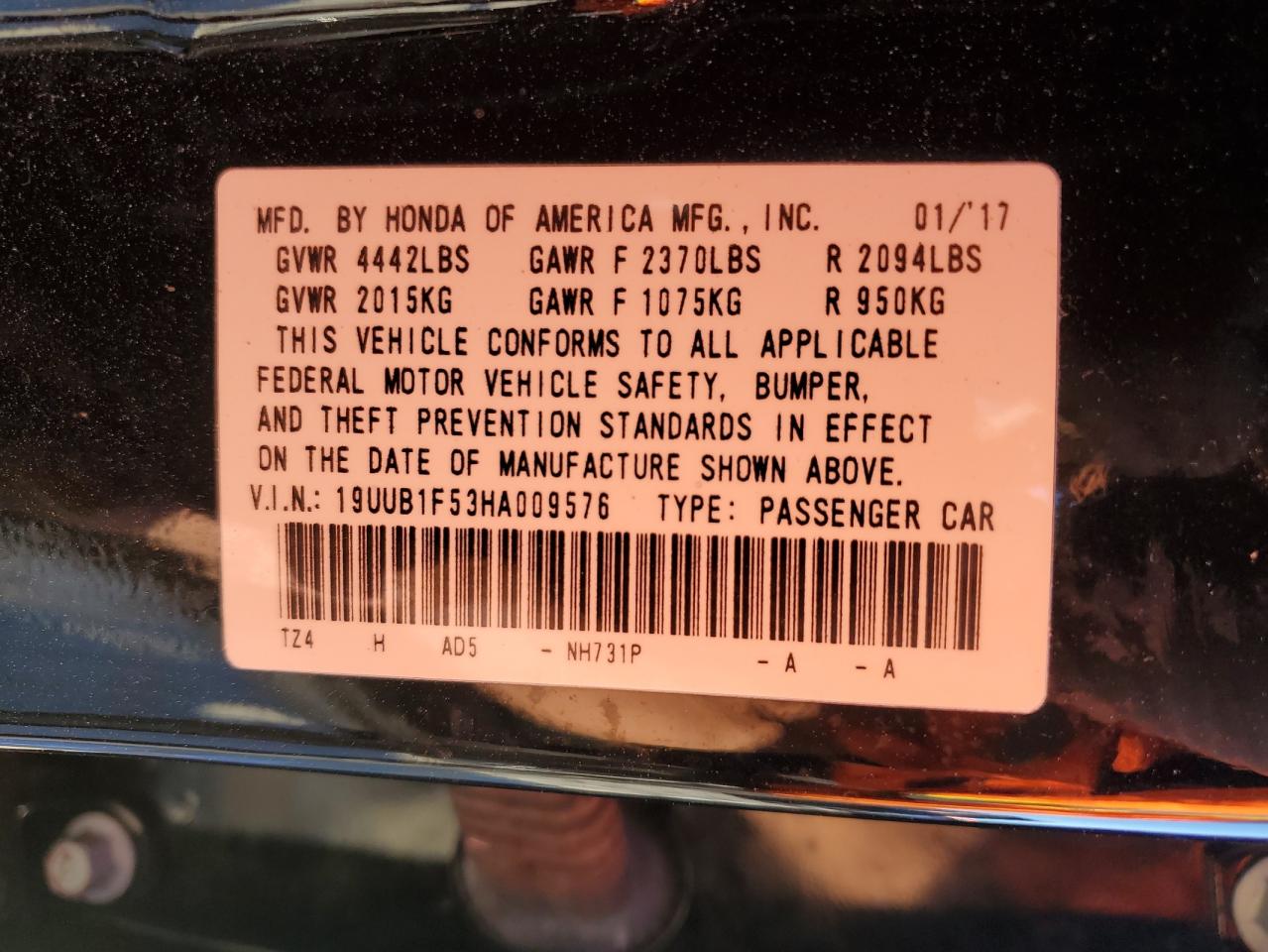 2017 Acura Tlx Tech VIN: 19UUB1F53HA009576 Lot: 84627355