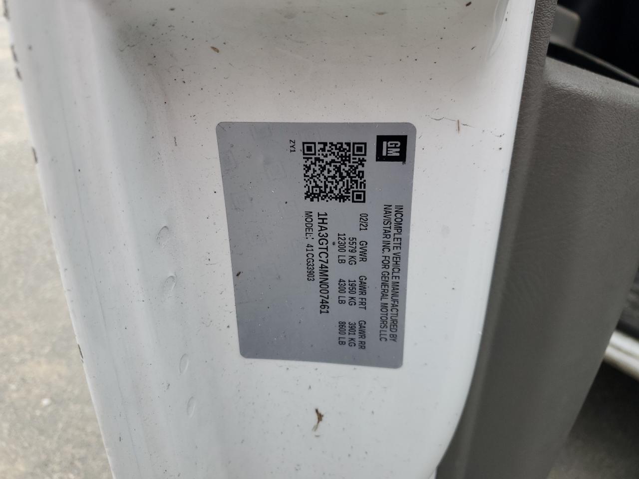 2021 Chevrolet Express G3500 VIN: 1HA3GTC74MN007461 Lot: 89817215