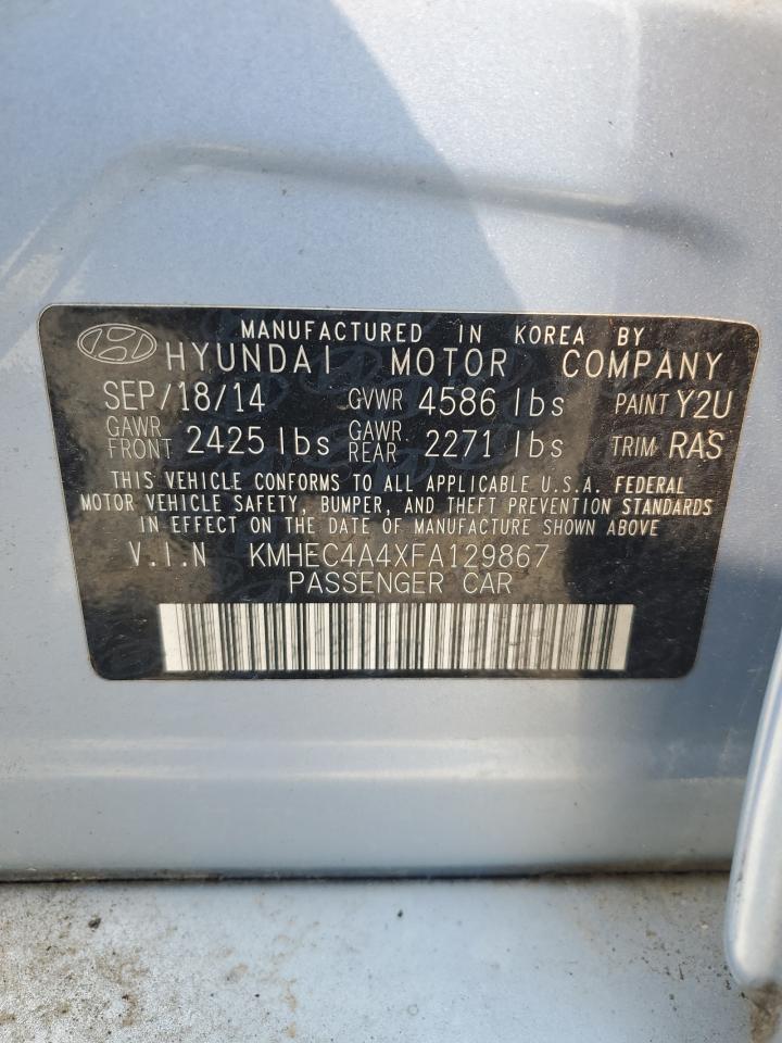 2015 Hyundai Sonata Hybrid VIN: KMHEC4A4XFA129867 Lot: 86265265