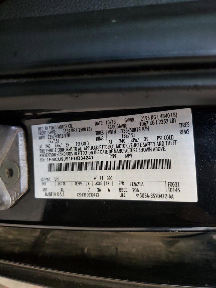 2014 Ford Escape Titanium VIN: 1FMCU9J91EUB34241 Lot: 87303855