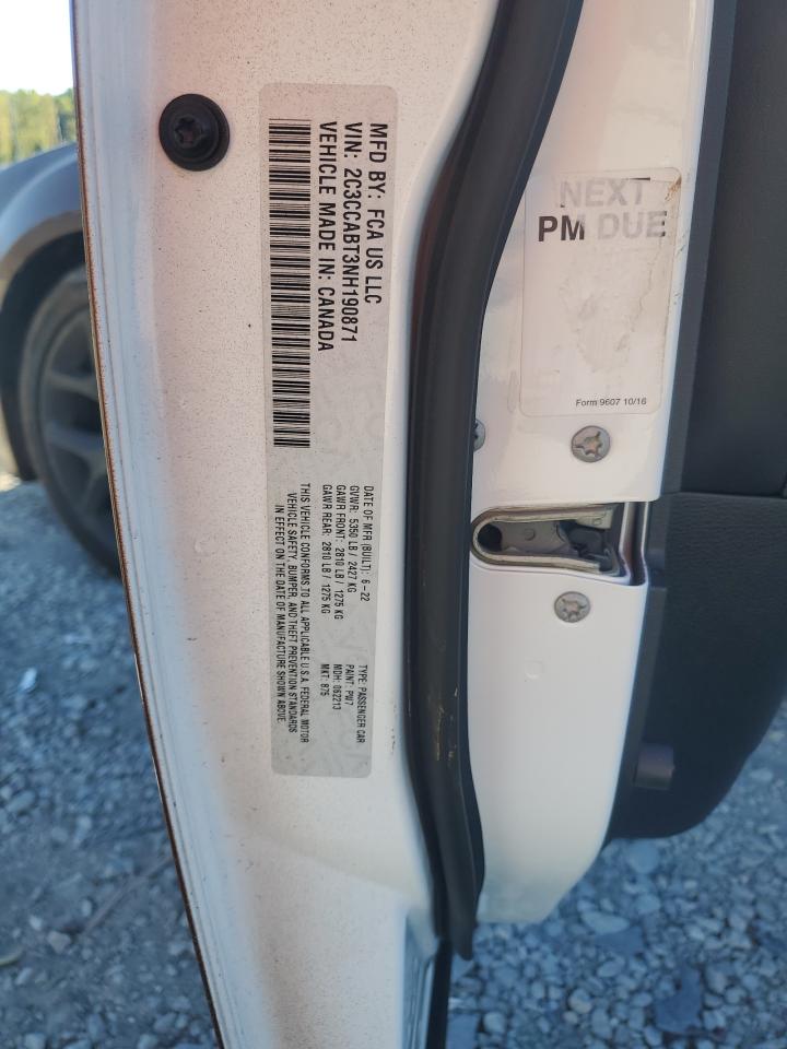 2022 Chrysler 300 S VIN: 2C3CCABT3NH190871 Lot: 87097035