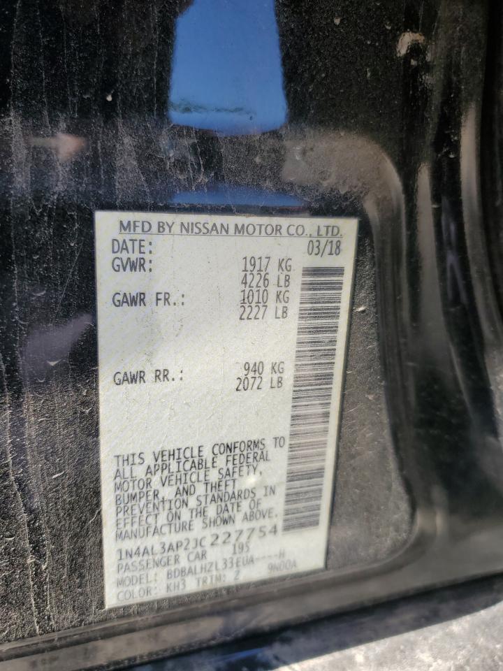 2018 Nissan Altima 2.5 VIN: 1N4AL3AP2JC227754 Lot: 82435335