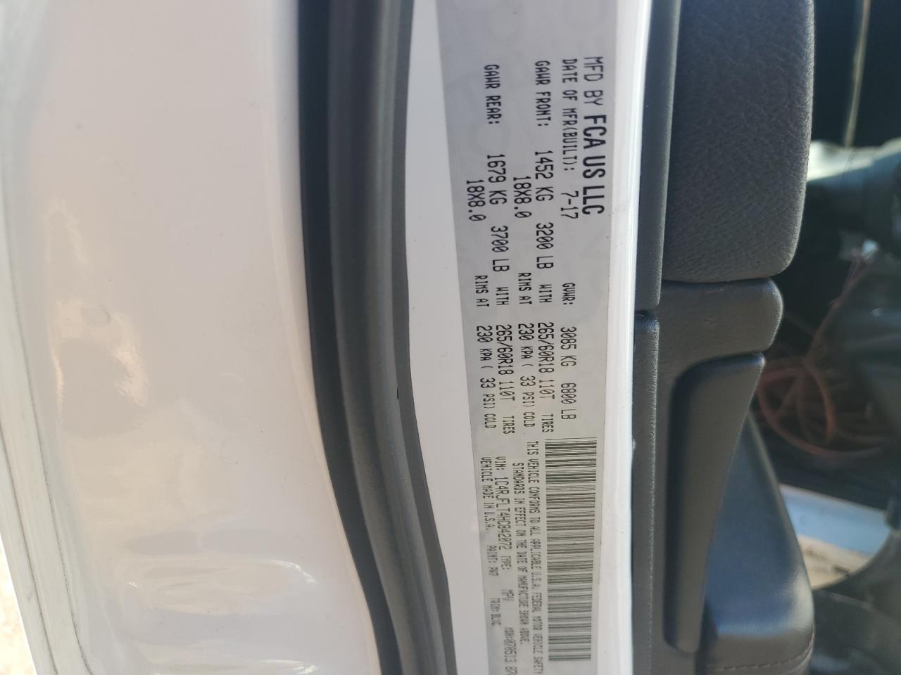 2017 Jeep Grand Cherokee Trailhawk VIN: 1C4RJFLT4HC842072 Lot: 81936555