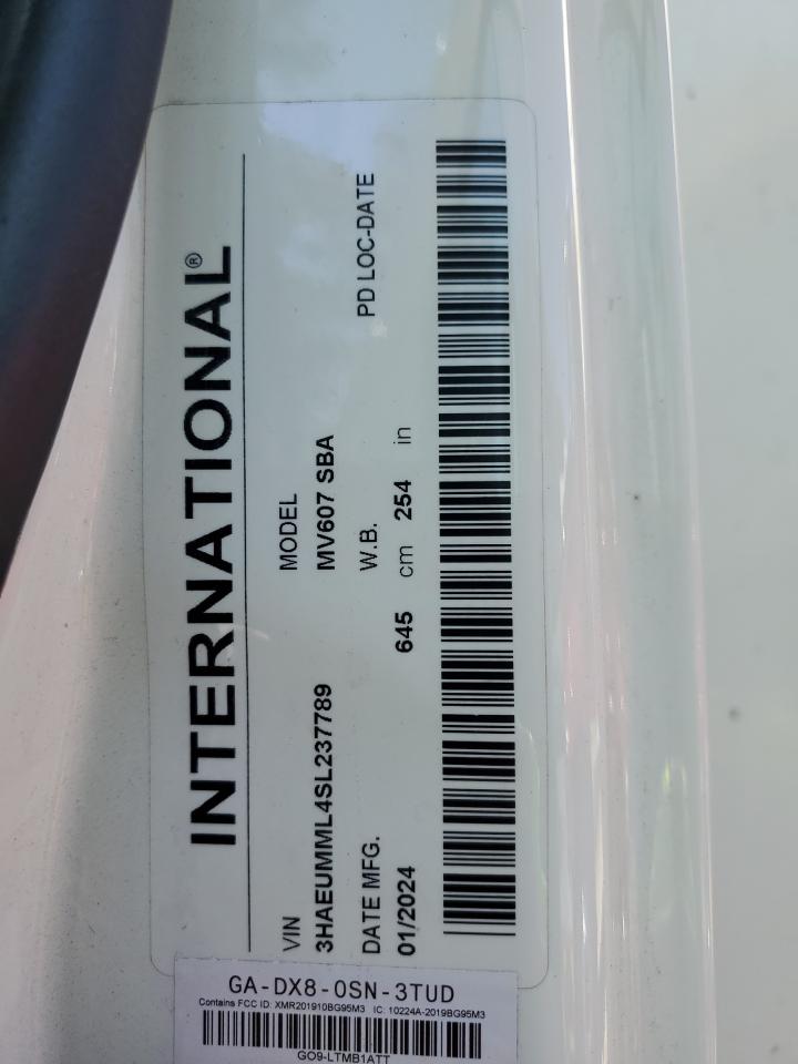 2025 International Mv607 VIN: 3HAEUMML4SL237789 Lot: 85136815