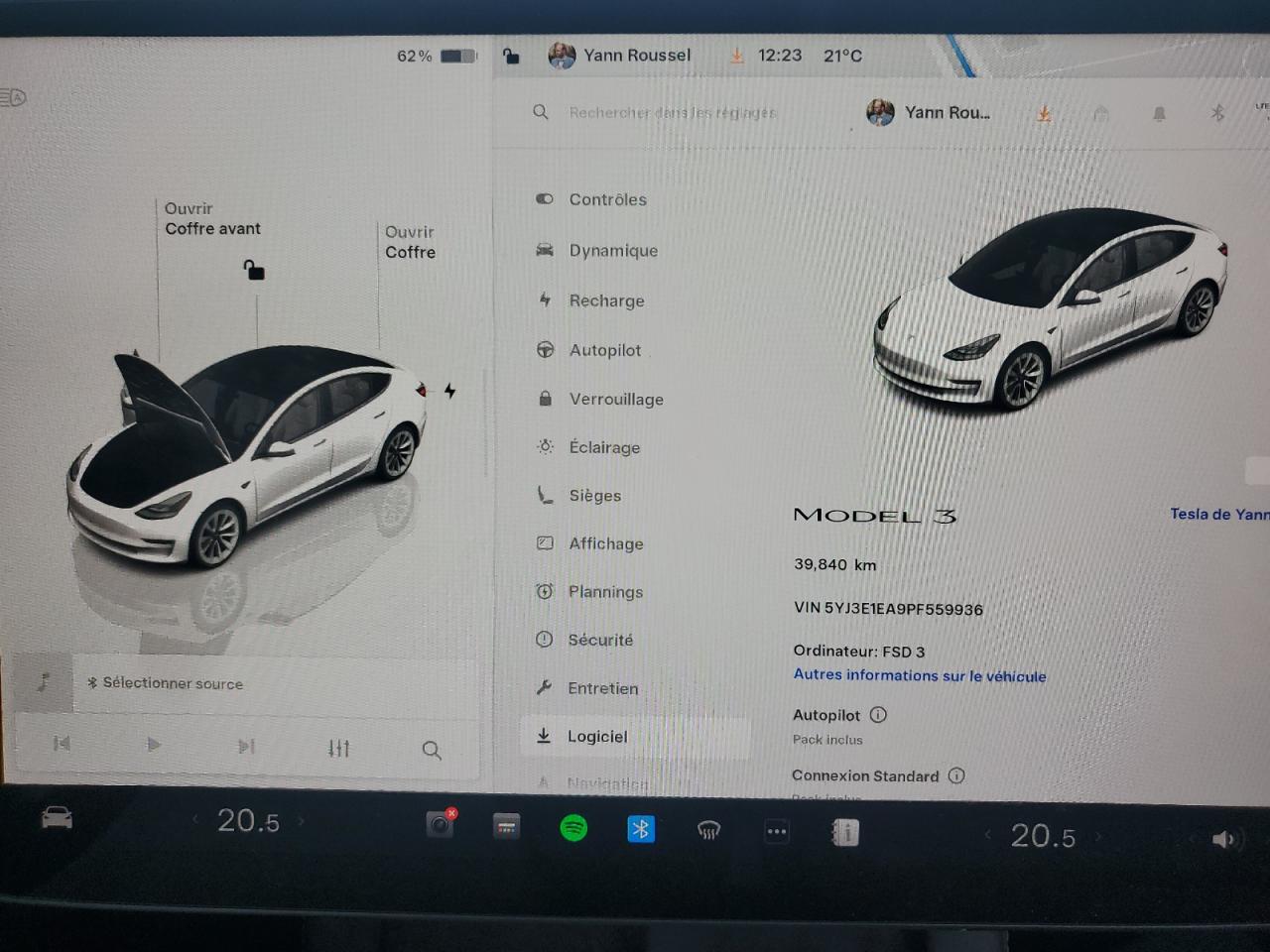 2023 Tesla Model 3 VIN: 5YJ3E1EA9PF559936 Lot: 87364595