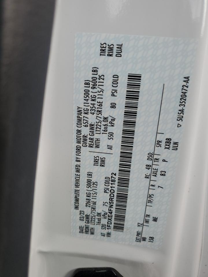 2024 Ford Econoline E450 Super Duty Cutaway Van VIN: 1FDXE4FN5RDD11872 Lot: 85349215