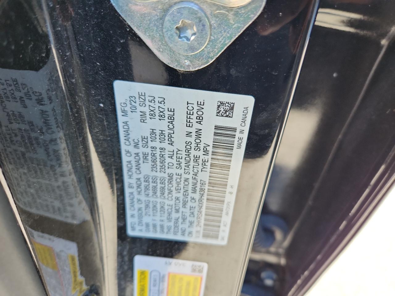 2024 Honda Cr-V Ex VIN: 2HKRS4H4XRH438167 Lot: 87094515