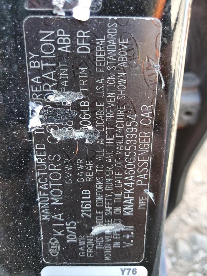 2016 Kia Forte Lx VIN: KNAFK4A60G5539954 Lot: 84762055