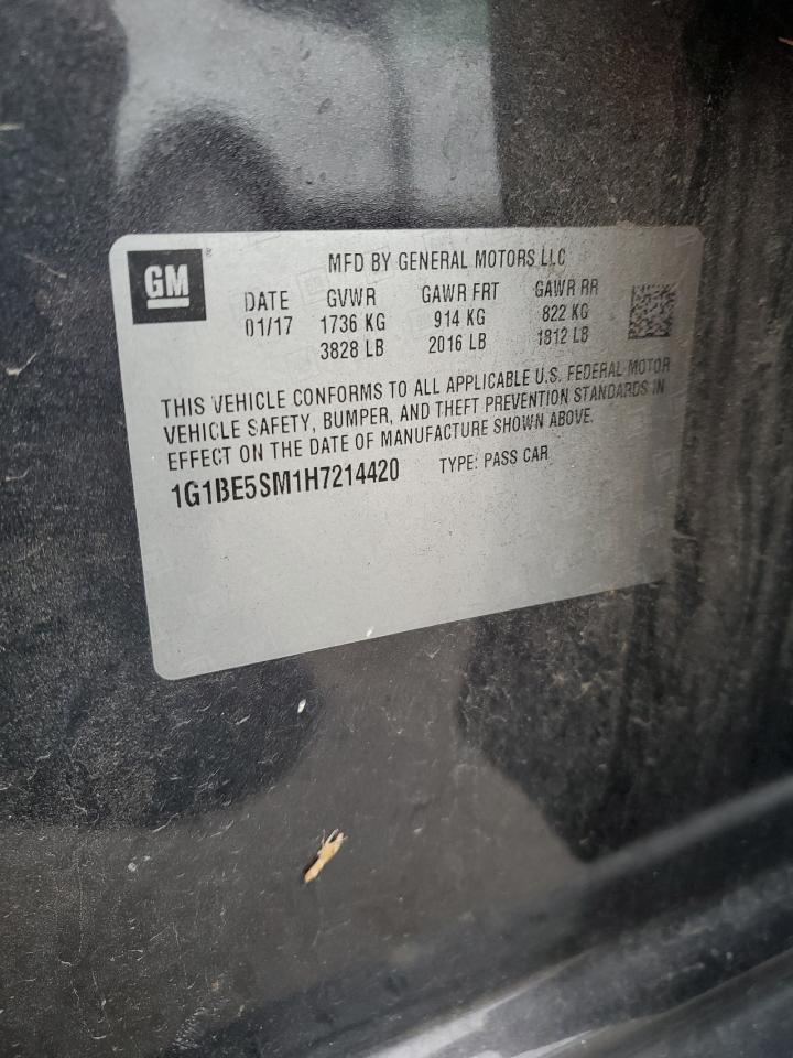 2017 Chevrolet Cruze Lt VIN: 1G1BE5SM1H7214420 Lot: 90608915