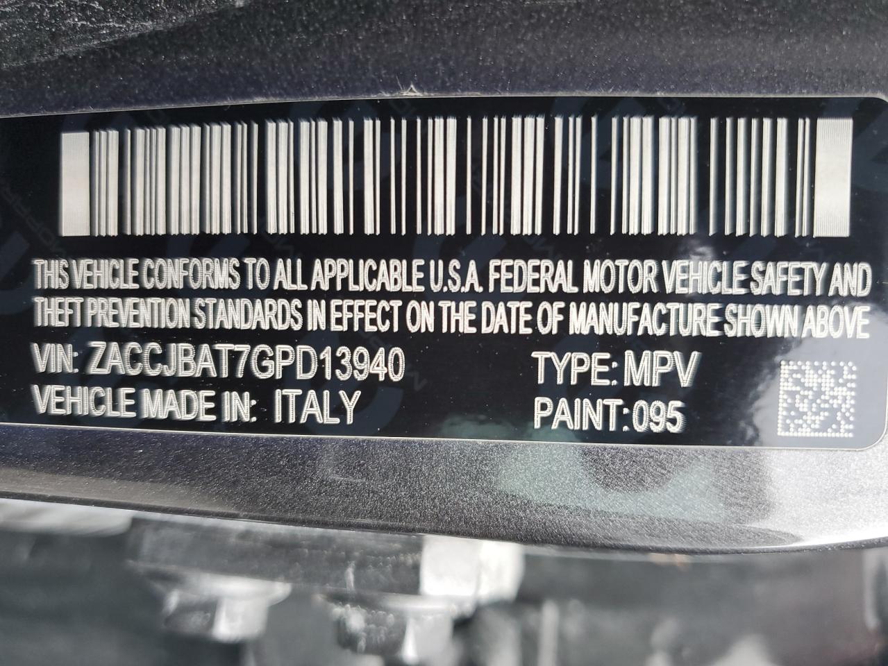 2016 Jeep Renegade Sport VIN: ZACCJBAT7GPD13940 Lot: 81864815