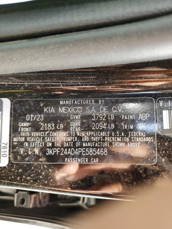 2023 Kia Forte Lx VIN: 3KPF24AD4PE585468 Lot: 71958855