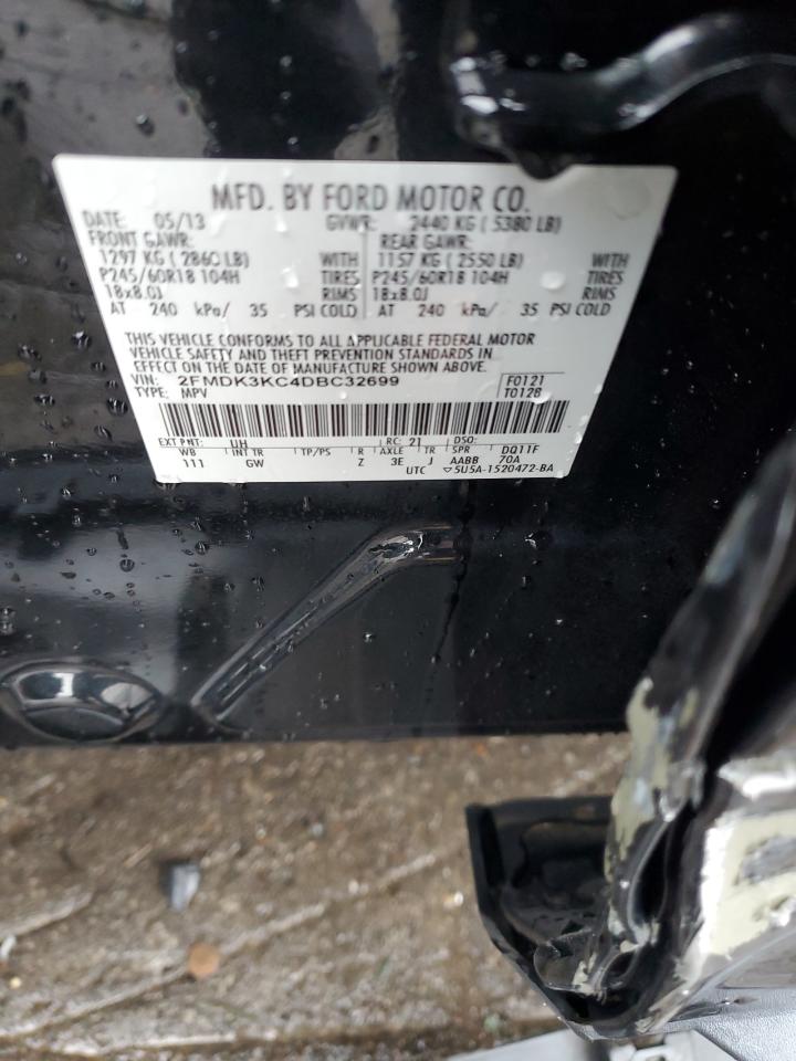 2013 Ford Edge Limited VIN: 2FMDK3KC4DBC32699 Lot: 89841875