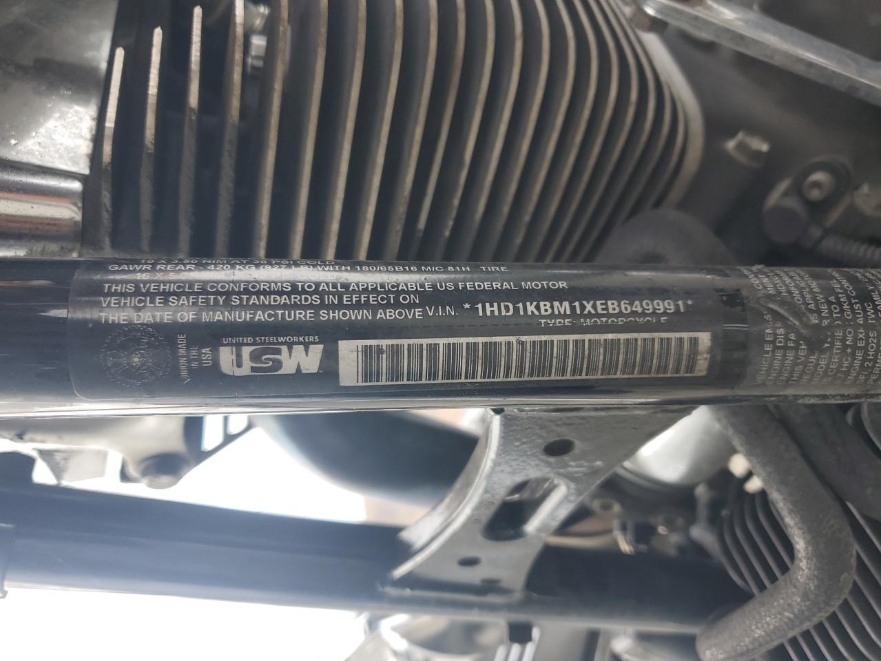 2014 Harley-Davidson Flhx Street Glide VIN: 1HD1KBM1XEB649991 Lot: 86473505