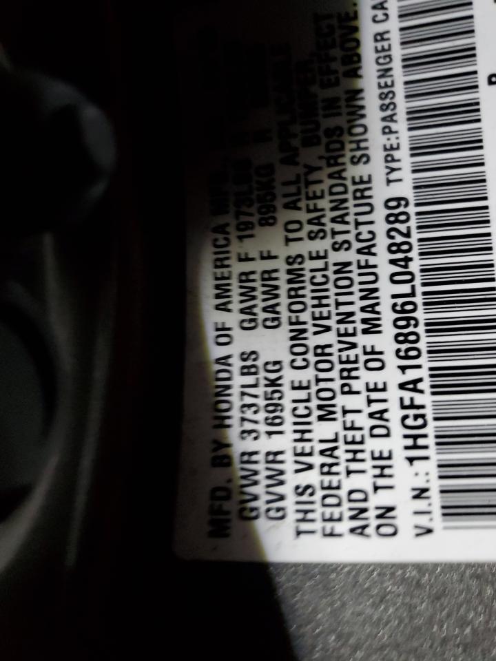 2006 Honda Civic Ex VIN: 048289 Lot: 86608715