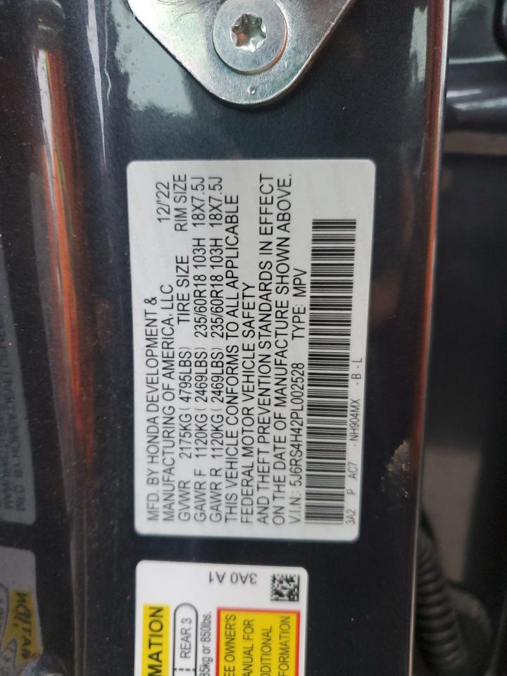 2023 Honda Cr-V Ex VIN: 5J6RS4H42PL002528 Lot: 86823625