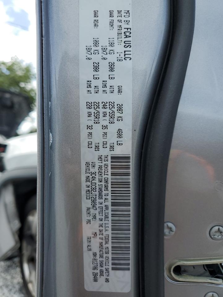 2018 Jeep Compass Limited VIN: 3C4NJDCB2JT290947 Lot: 81925265