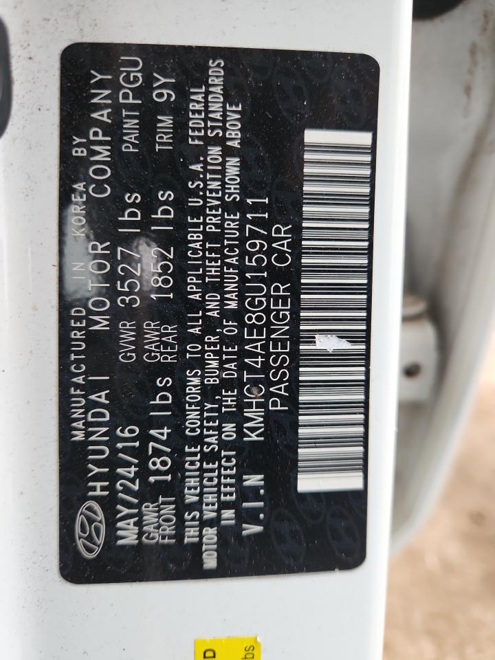 2016 Hyundai Accent Se VIN: KMHCT4AE8GU159711 Lot: 86477835