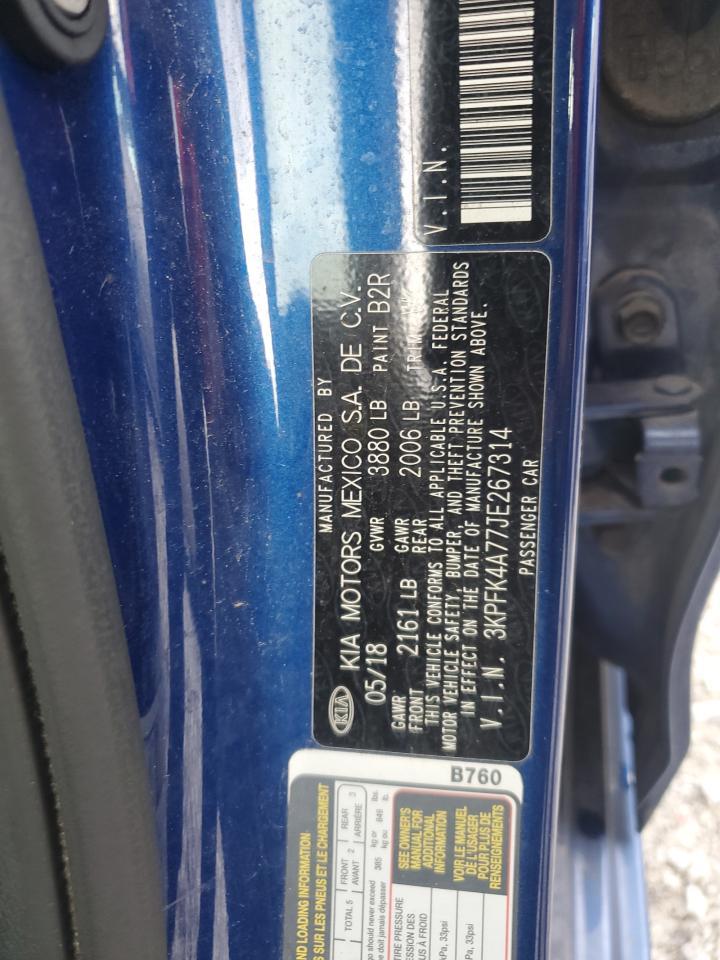 2018 Kia Forte Lx VIN: 3KPFK4A77JE267314 Lot: 82250825