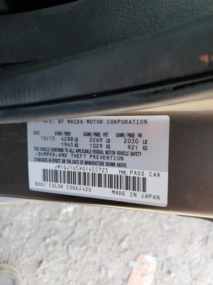 2016 Mazda 6 Sport VIN: JM1GJ1U5XG1455725 Lot: 85896085