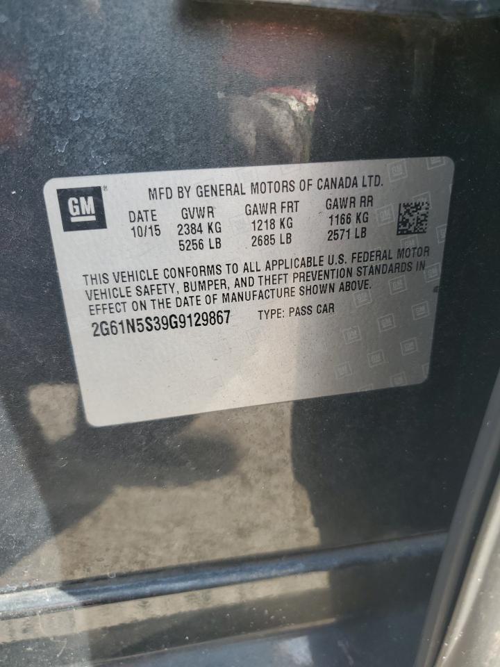 2016 Cadillac Xts Luxury Collection VIN: 2G61N5S39G9129867 Lot: 82294425