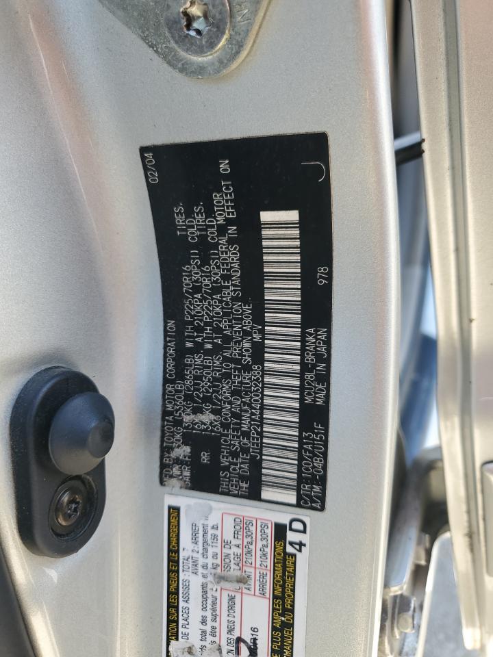 2004 Toyota Highlander VIN: JTEEP21A440032388 Lot: 81918895