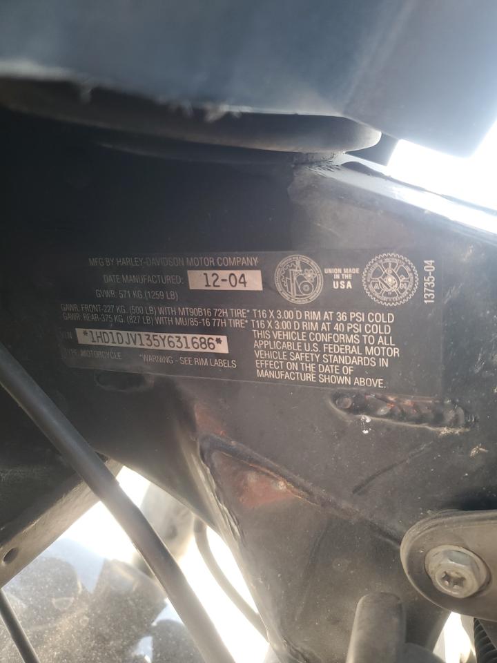 2005 Harley-Davidson Flht Classic VIN: 1HD1DJV135Y631686 Lot: 84556585