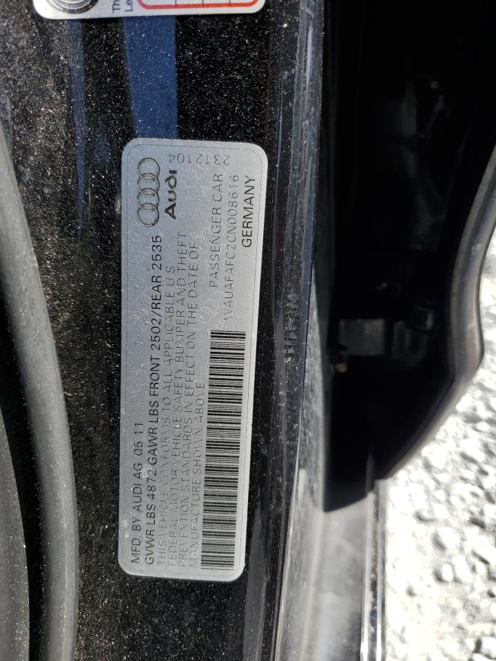 2012 Audi A6 VIN: WAUAFAFC2CN008616 Lot: 81975445