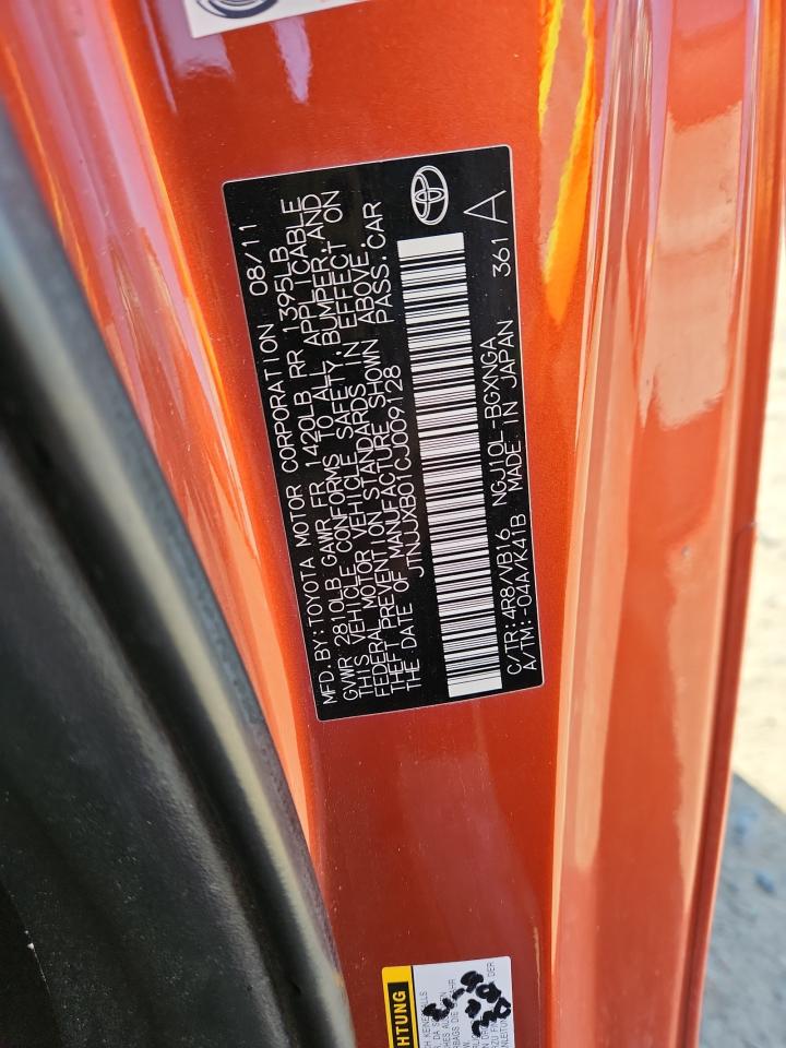 2012 Toyota Scion Iq VIN: JTNJJXB01CJ009128 Lot: 90415025