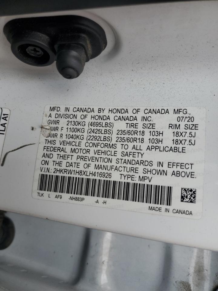 2020 Honda Cr-V Exl VIN: 2HKRW1H8XLH416926 Lot: 82367605
