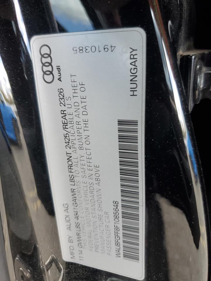 2015 Audi S3 Premium Plus VIN: WAUBFGFF8F1085648 Lot: 90831065