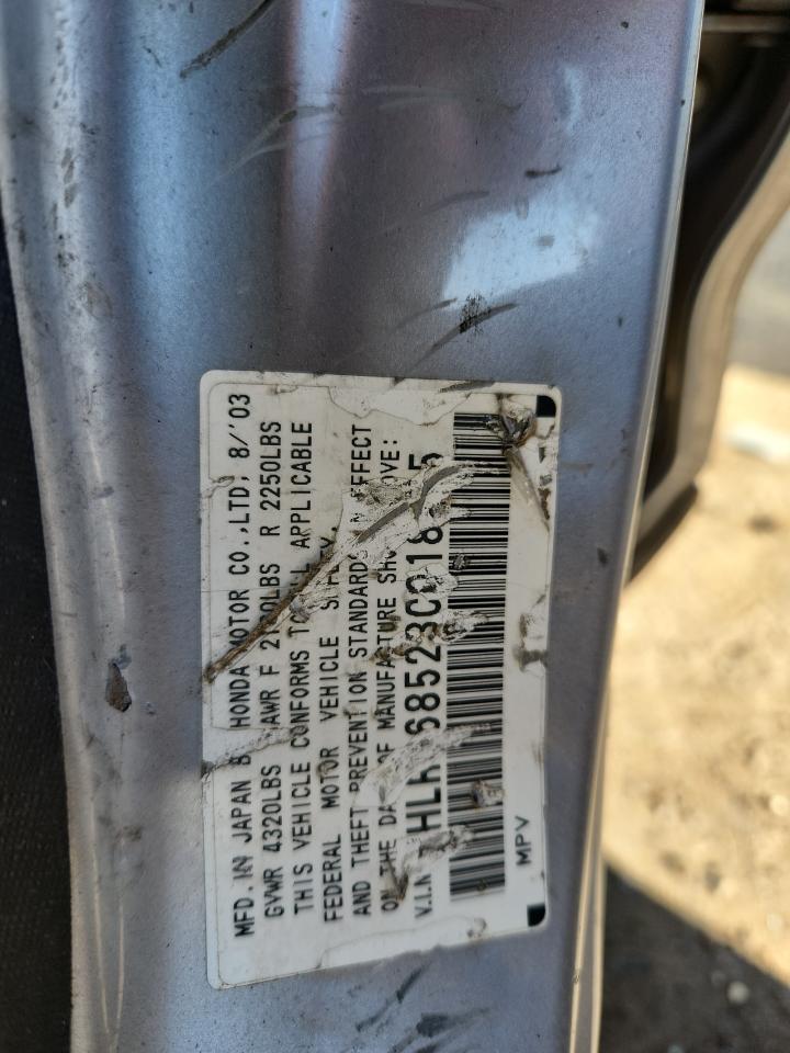 2003 Honda Cr-V Lx VIN: JHLRD68523C018245 Lot: 86172735