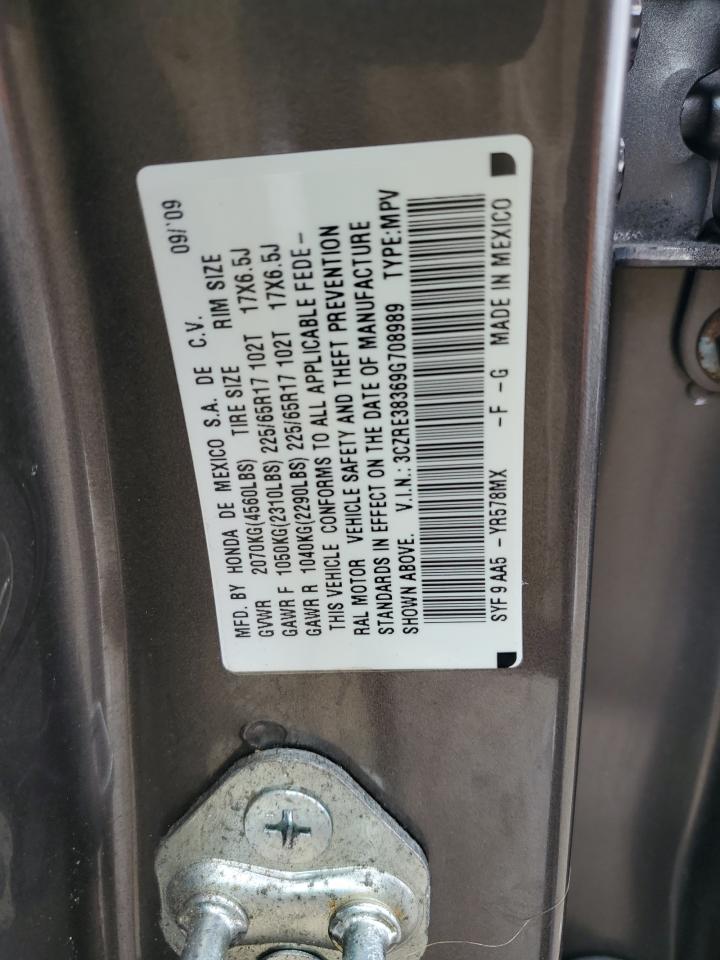 2009 Honda Cr-V Lx VIN: 3CZRE38369G708989 Lot: 85082195