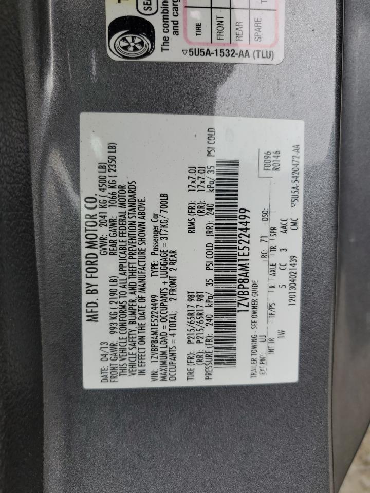 2014 Ford Mustang VIN: 1ZVBP8AM1E5224499 Lot: 81845745