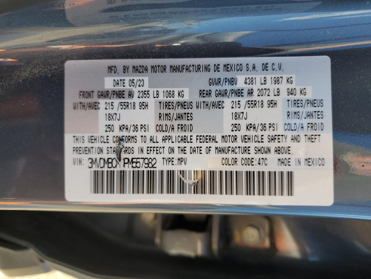 2023 Mazda Cx-30 Preferred VIN: 3MVDMBCM0PM557982 Lot: 85943785