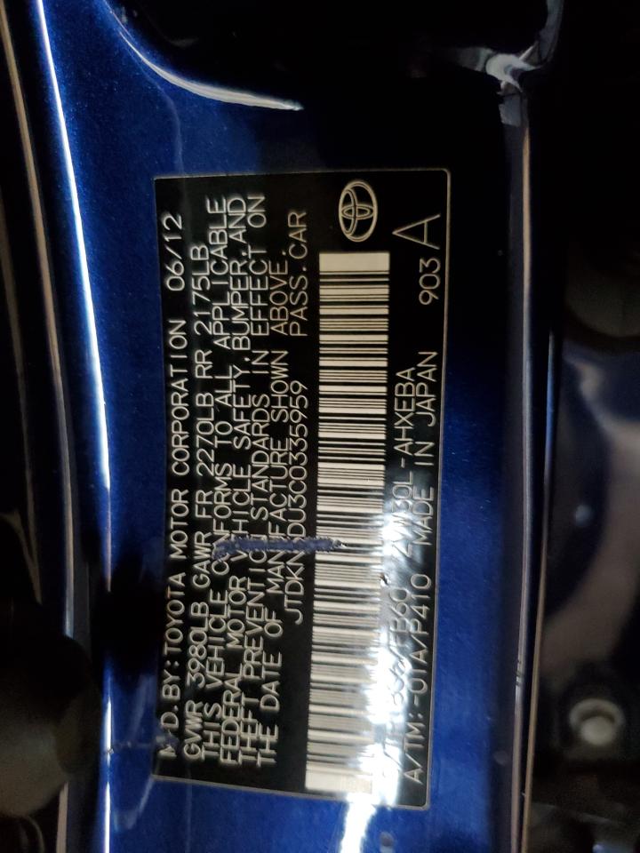 2012 Toyota Prius VIN: JTDKN3DU3C0335959 Lot: 84465775