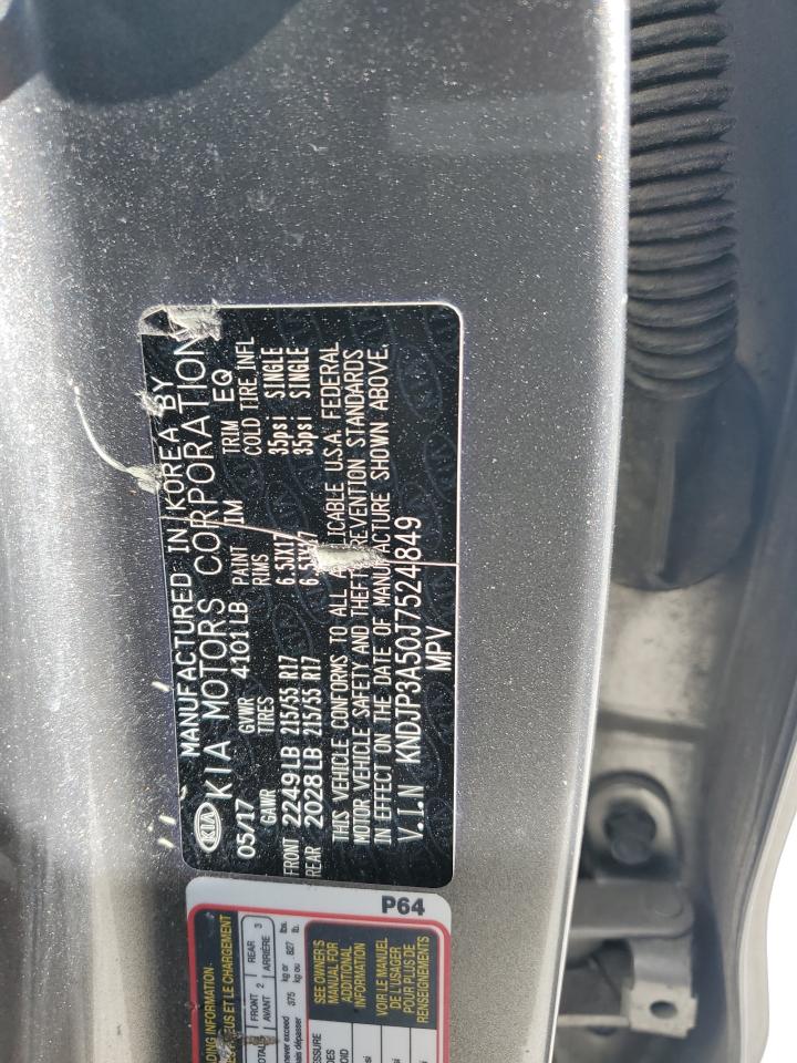 2018 Kia Soul + VIN: KNDJP3A50J7524849 Lot: 86672315