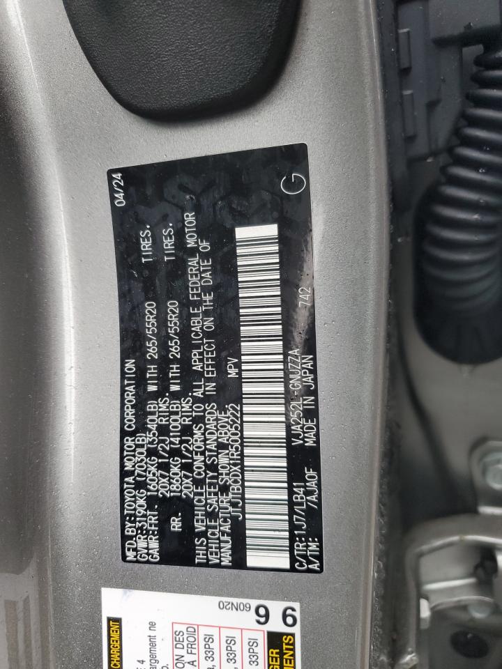 2024 Lexus Gx 550 Premium/Premium+ VIN: JTJTBCDX1R5005222 Lot: 84591985