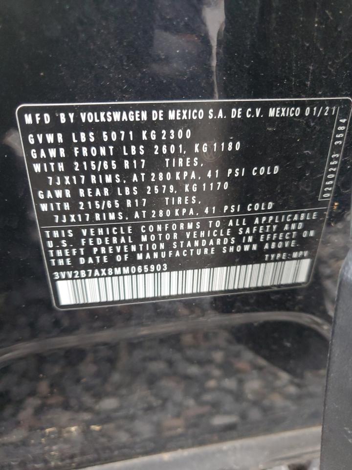 2021 Volkswagen Tiguan Se VIN: 3VV2B7AX8MM065903 Lot: 82257915