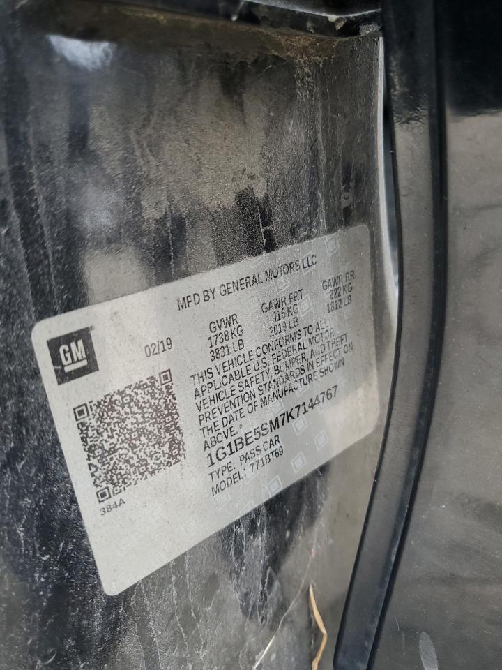 2019 Chevrolet Cruze Lt VIN: 1G1BE5SM7K7144767 Lot: 82369795