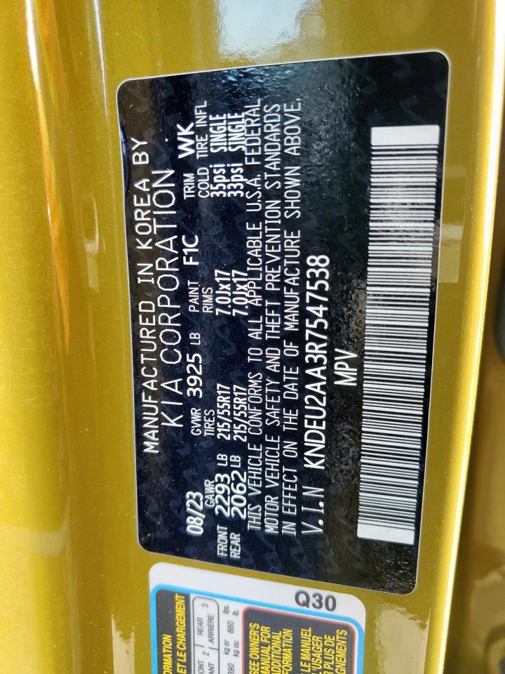 2024 Kia Seltos S VIN: KNDEU2AA3R7547538 Lot: 85319285