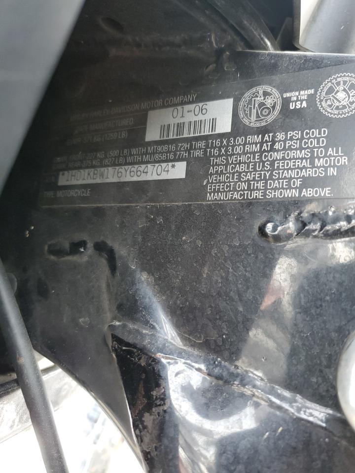 2006 Harley-Davidson Flhxi VIN: 1HD1KBW176Y664704 Lot: 81967285