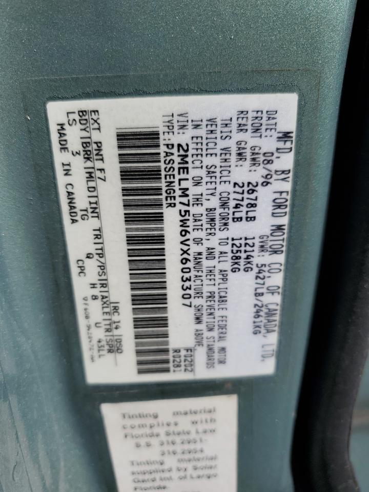 1997 Mercury Grand Marquis Ls VIN: 2MELM75W6VX603307 Lot: 87302335